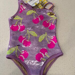 Shade Critters One Piece Magic Sequin Swimsuit in Cherries - BRAND NEW - 4T